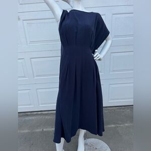 Women's Nordstrom pleated  dress navy XXL